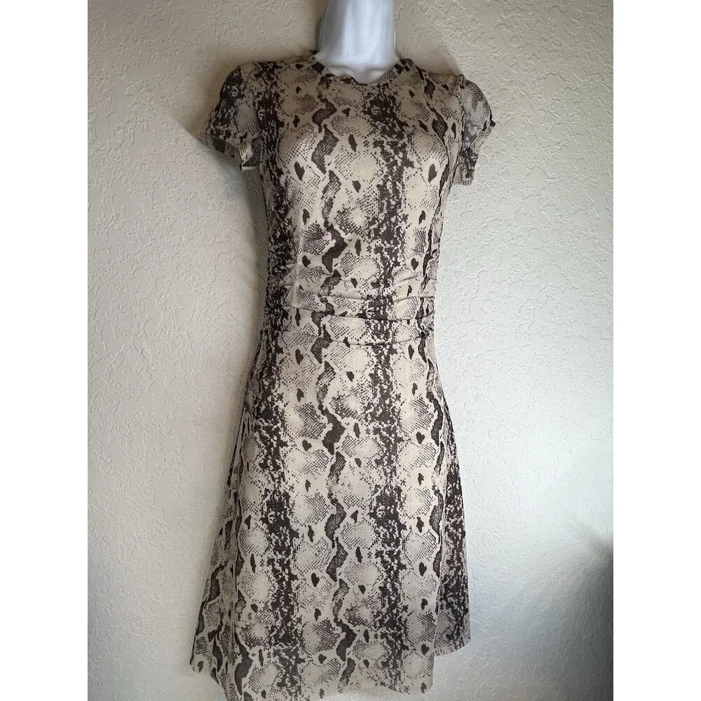 Stockholm Atelier & Other Stories Snake print sheer mesh dress sz US 2 - Picture 1 of 12